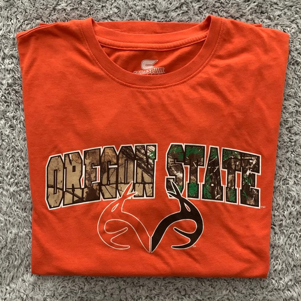 OSU Beavers Camo Hunting Style T-shirt. XXL. Colosseum Athletics.